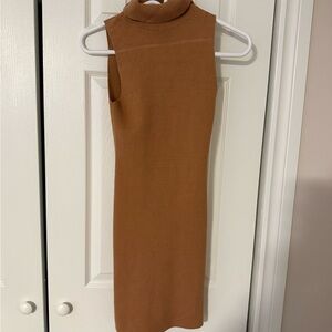 Sleeveless Tan Dress